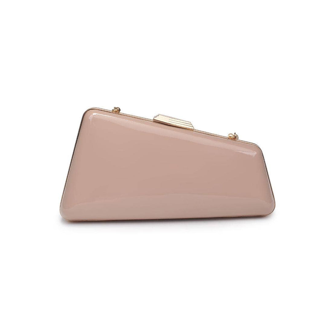 Irene - Patent Asymmetrical Evening Bag: Red
