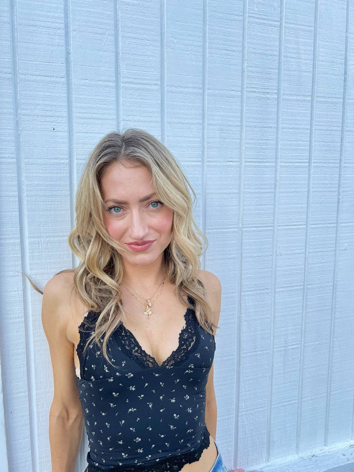 Lace Cami ~ Midnight Floral: Midnight Floral
