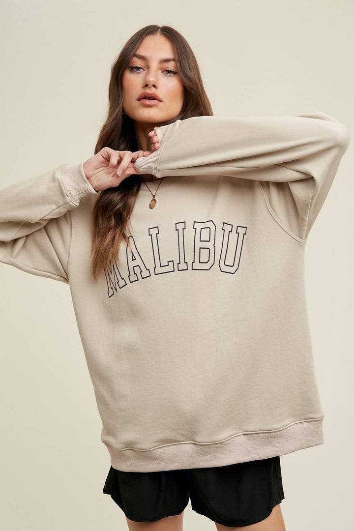 Malibu Oversized French Terry Pullover