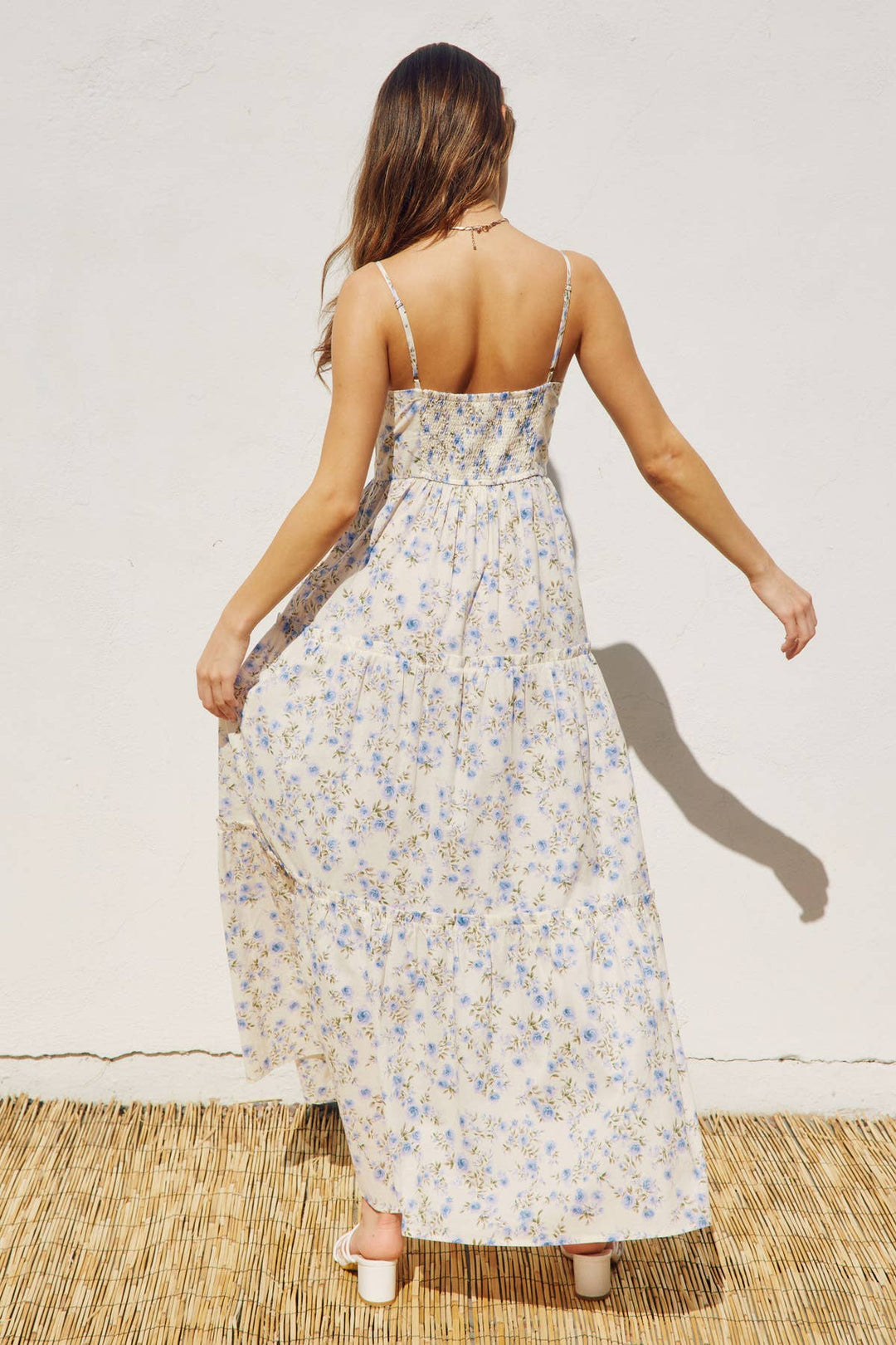 Loving Fate Bustier Tiered Maxi Dress