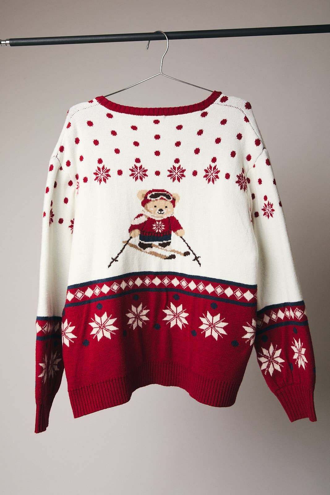 BUTTON UP "SKI BEAR" SWEATER CARDIGAN