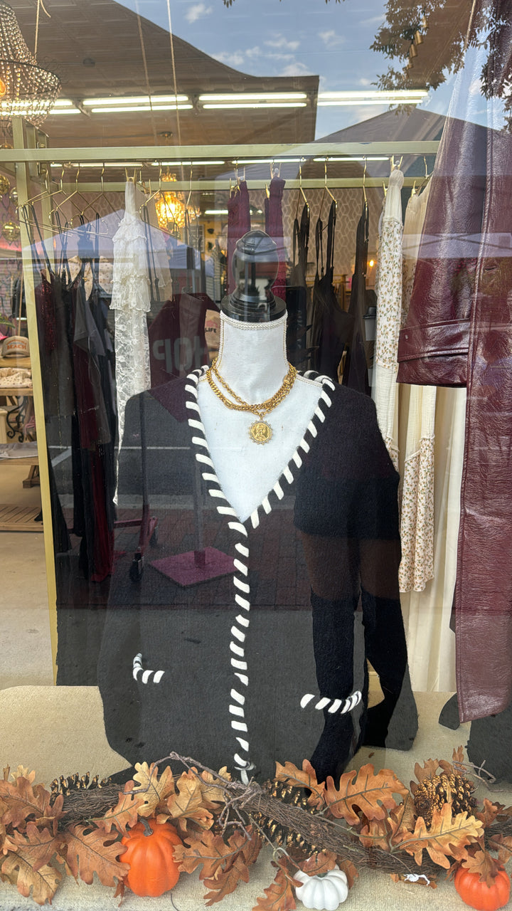 Wednesday Adams Knit Cardigan