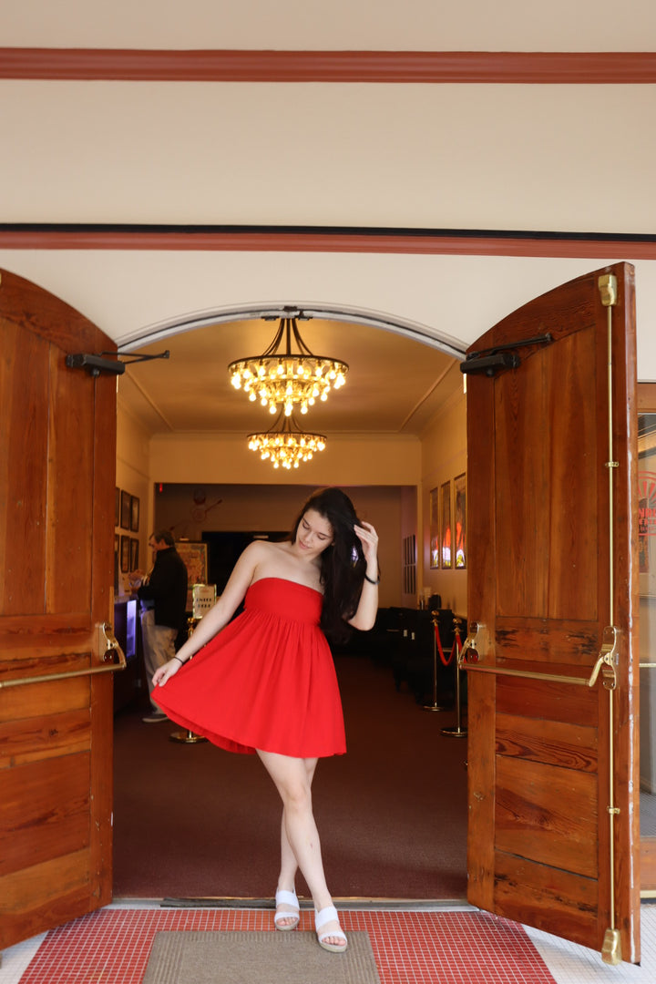 BABYDOLL RED TUBE DRESS