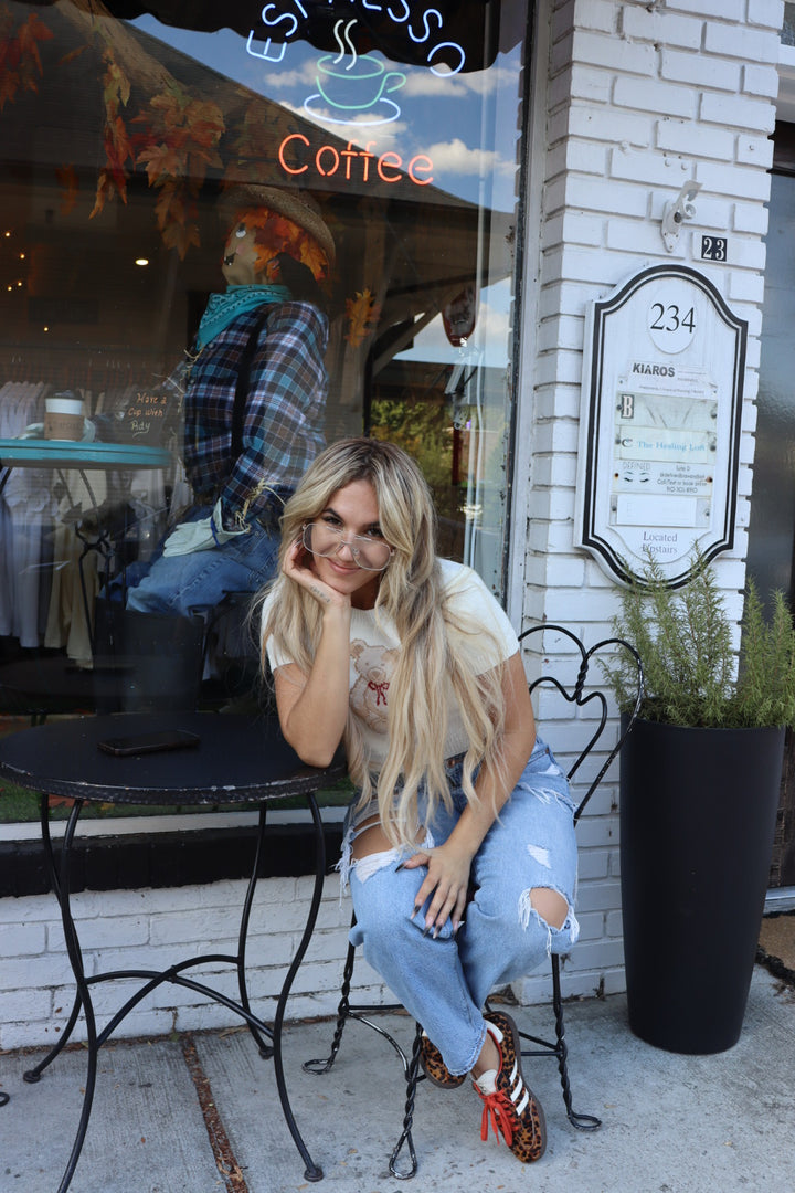 Teddy Bear Crew Neck Top