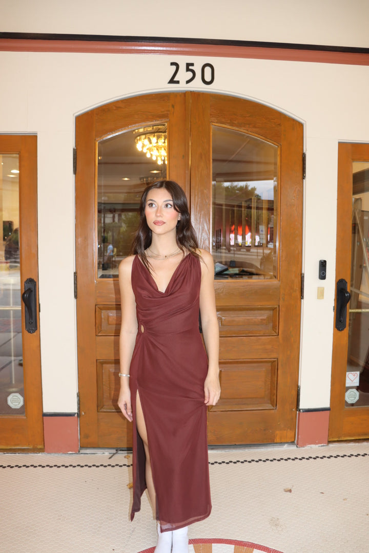 Orchid Drop Shoulder Midi Dress