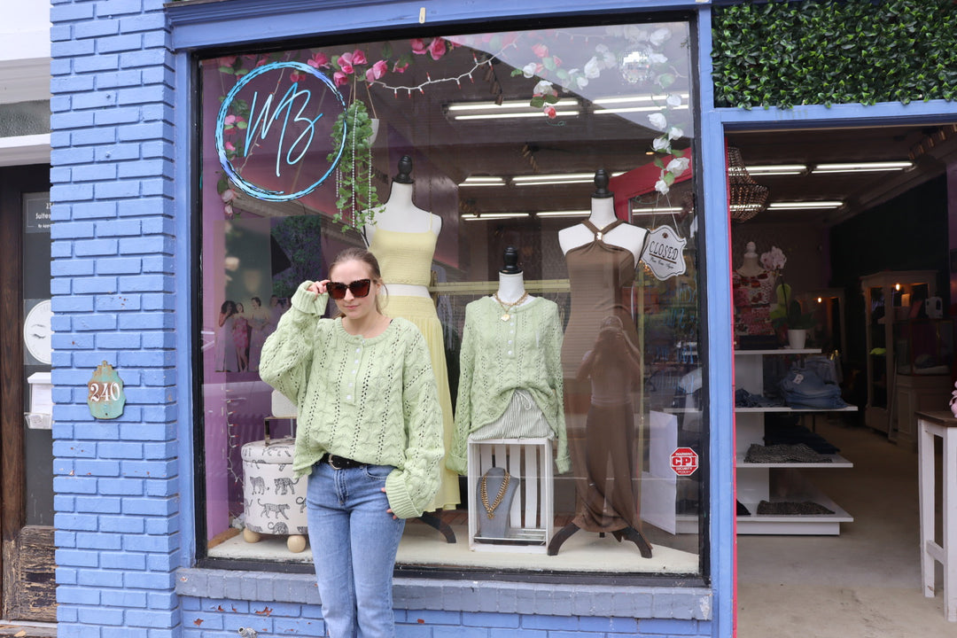 CABLE KNIT SWEATER TOP
