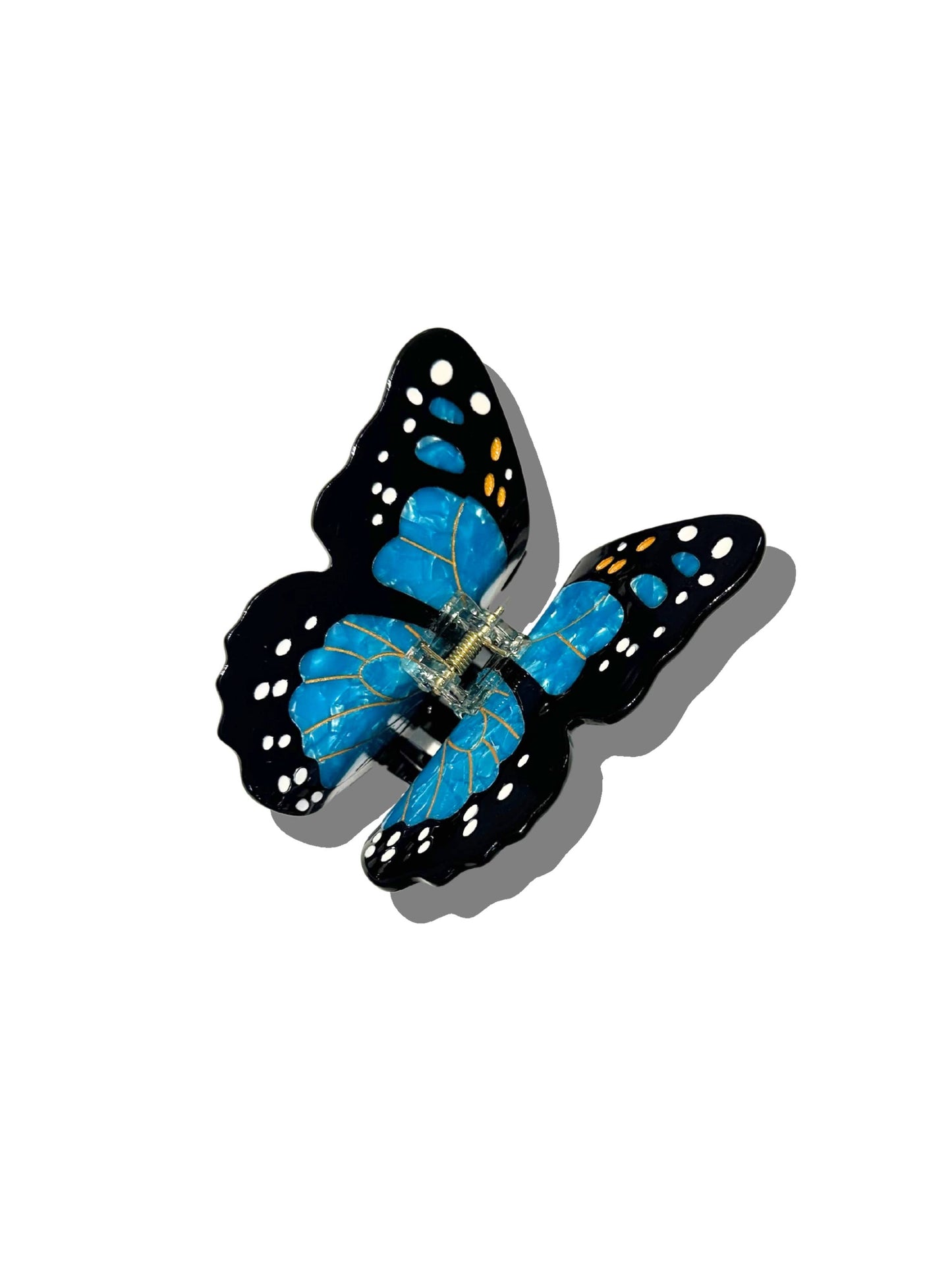 Solar Eclipse - Hand-painted Monarch Butterfly Claw Hair Clip | Eco-Friendly: Pale Blue