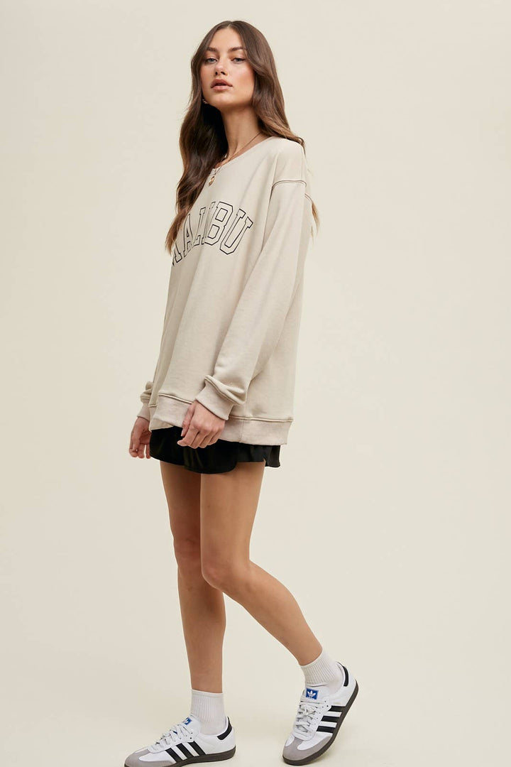 Malibu Oversized French Terry Pullover