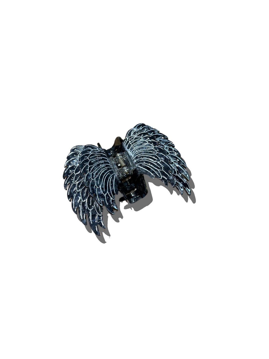 Hand-painted Angel Wings Claw Hair Clip: Pearl