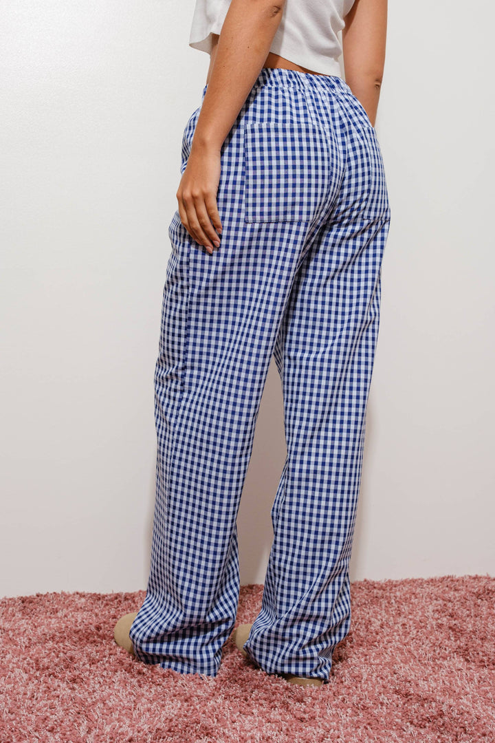 GINGHAM RELAXED PANTS