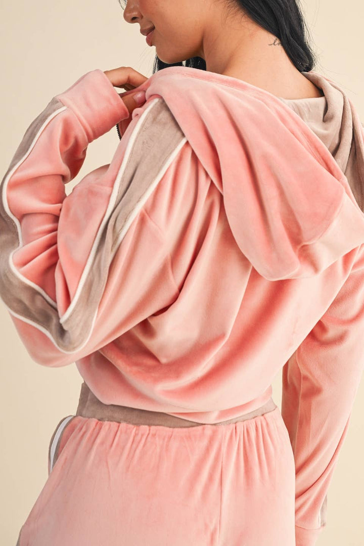 Velour Tracksuit Side Stripe - JACKET