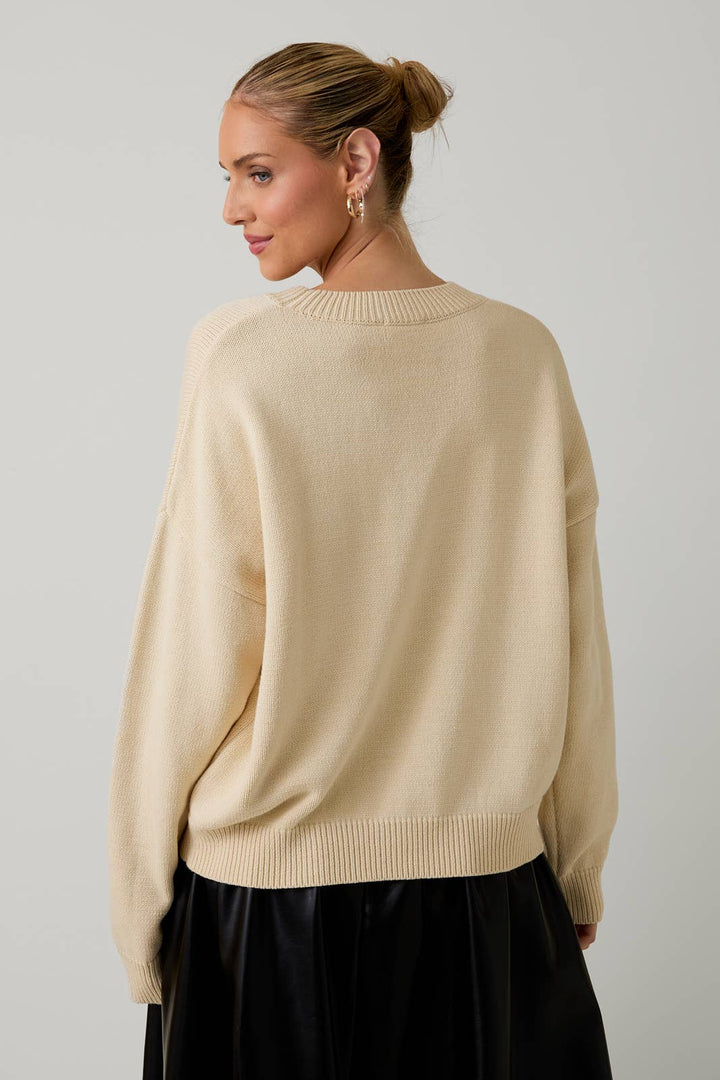 CREAM 'WHISKEY WEATHER' SWEATER
