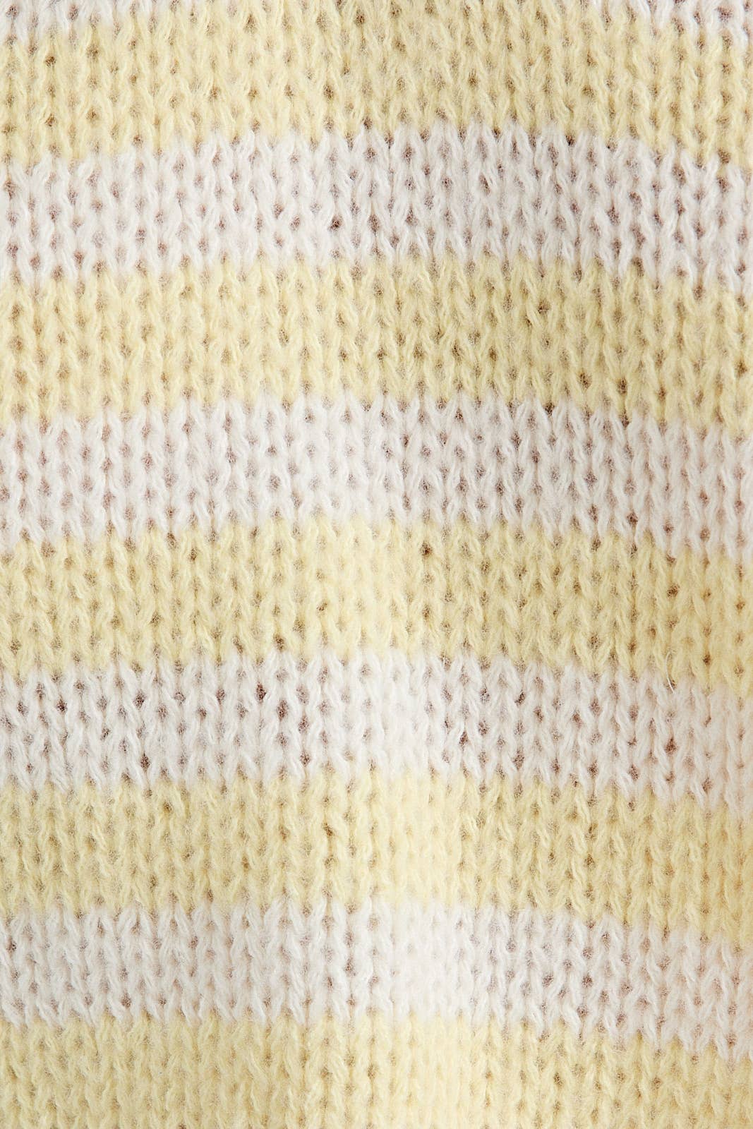 LONG SLEEVE V-NECK STRIPED CROPPED SWEATER- BUTTER