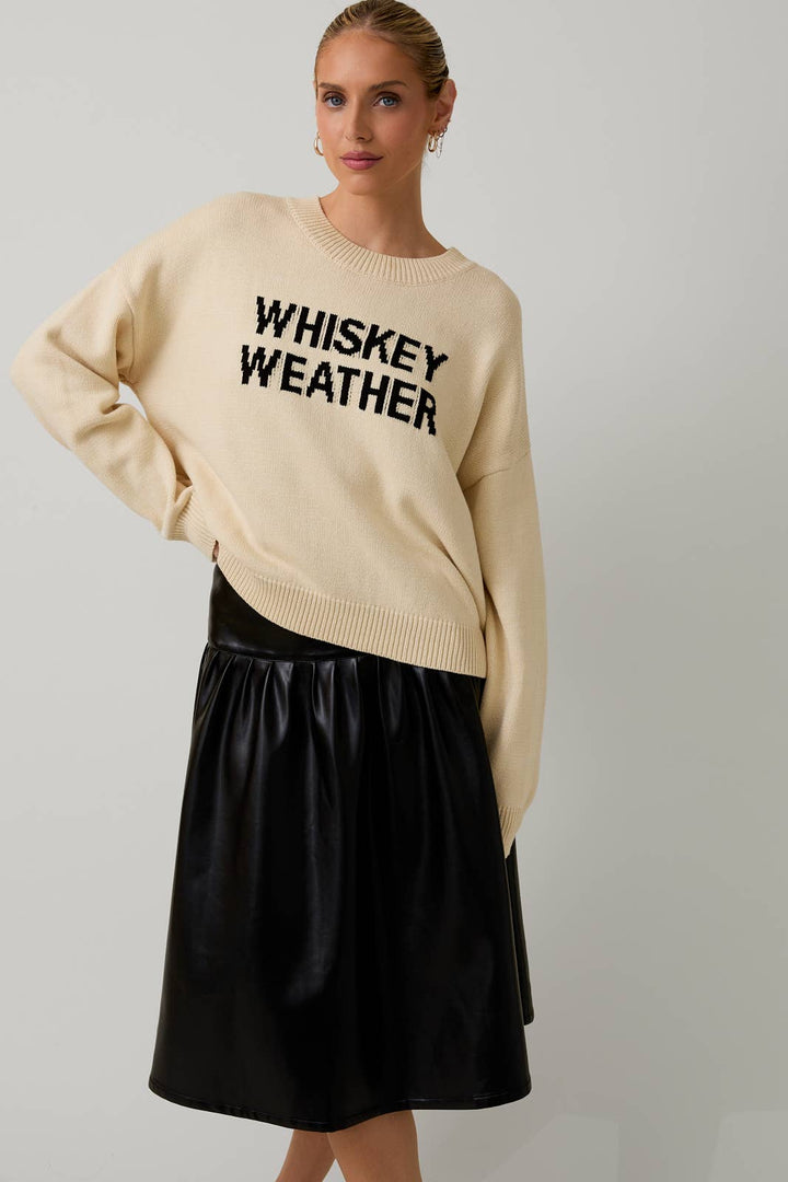 CREAM 'WHISKEY WEATHER' SWEATER