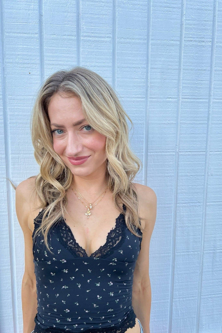 Lace Cami ~ Midnight Floral: Midnight Floral
