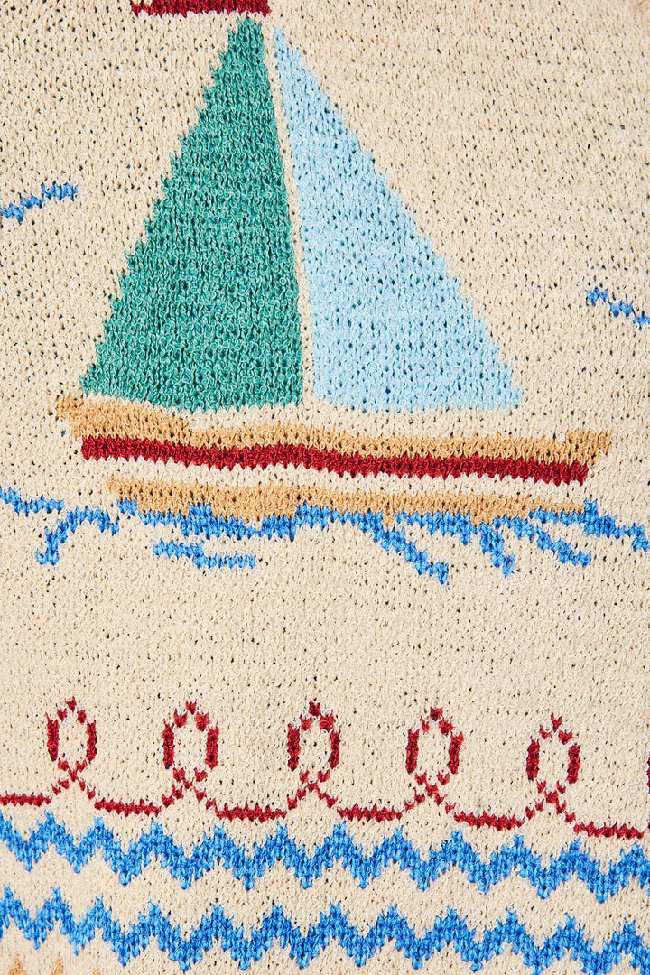 YACHT BUTTON UP OVERSIZE FIT SWEATER CARDIGAN