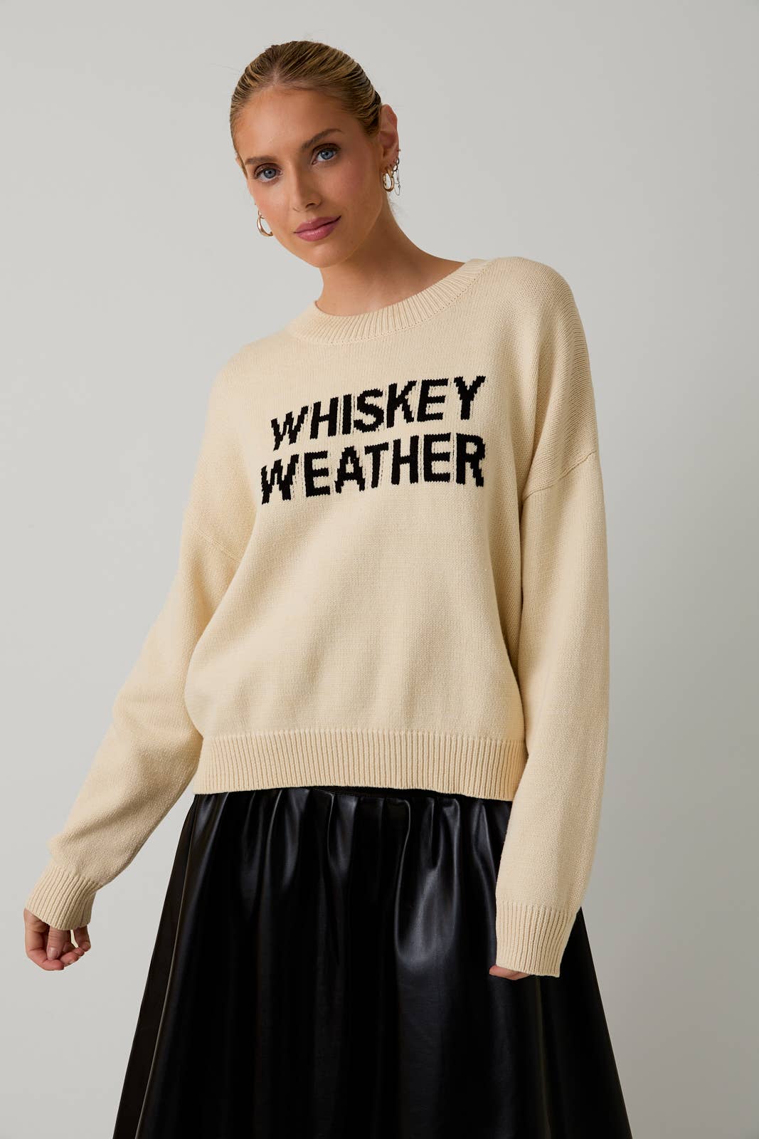 CREAM 'WHISKEY WEATHER' SWEATER