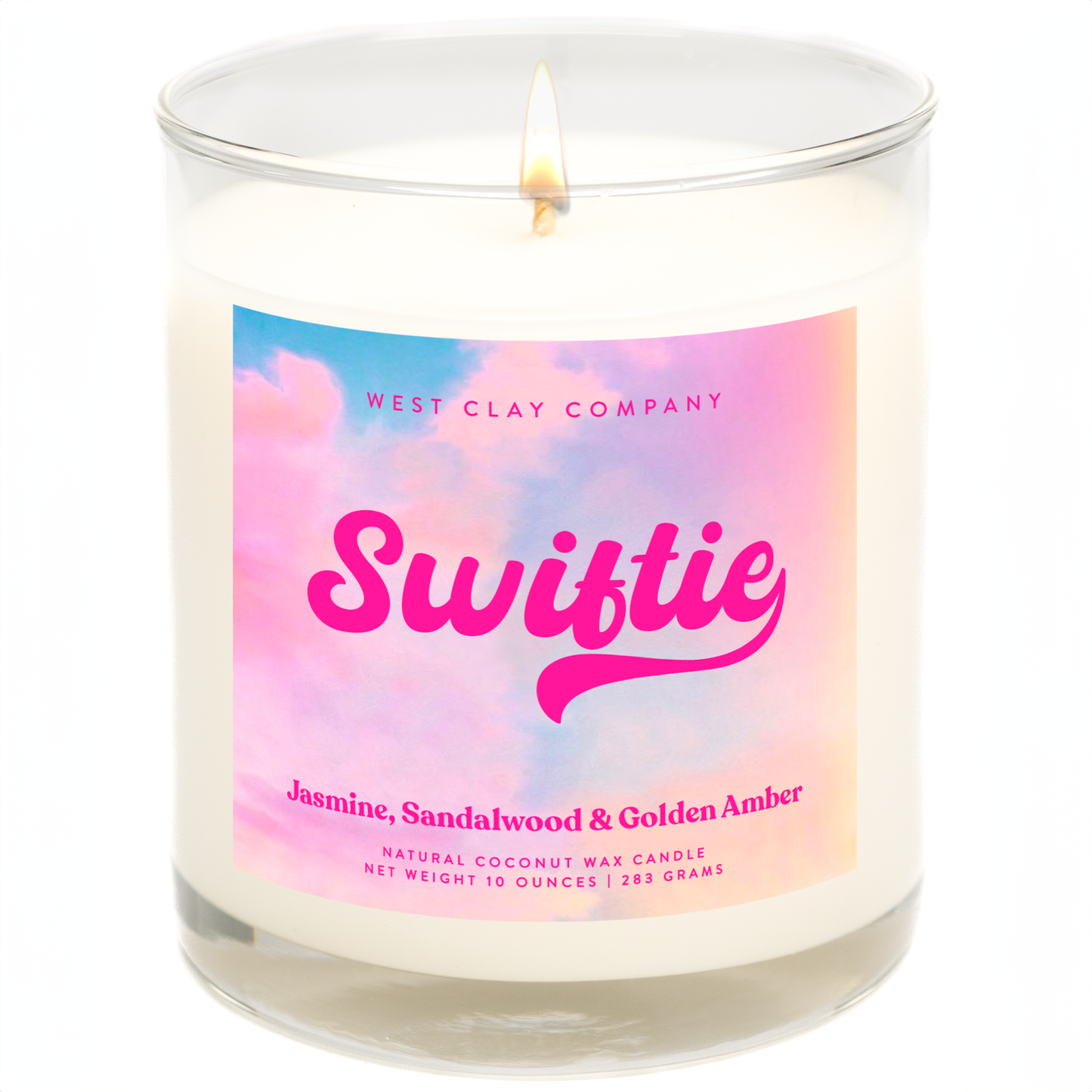 West Clay Company - Swiftie Candle ☁️💕 - Jasmine, Sandalwood & Amber: Box