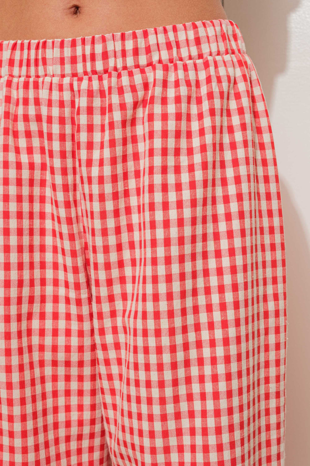 GINGHAM RELAXED PANTS