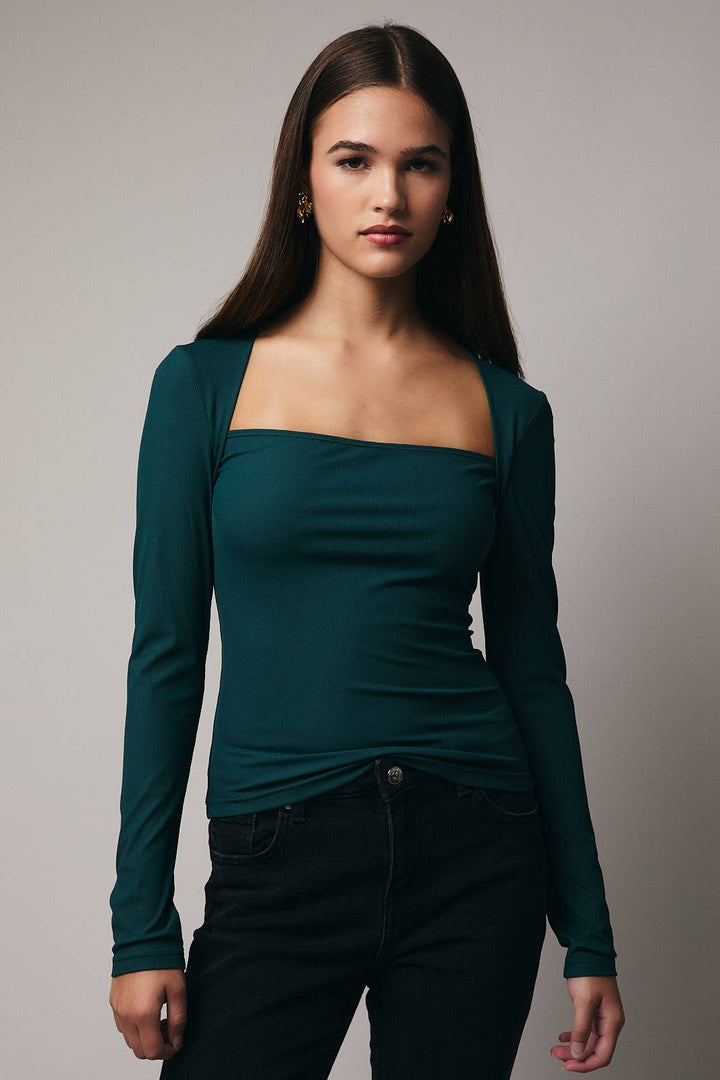 EVERGREEN LONG SLEEVE TOP