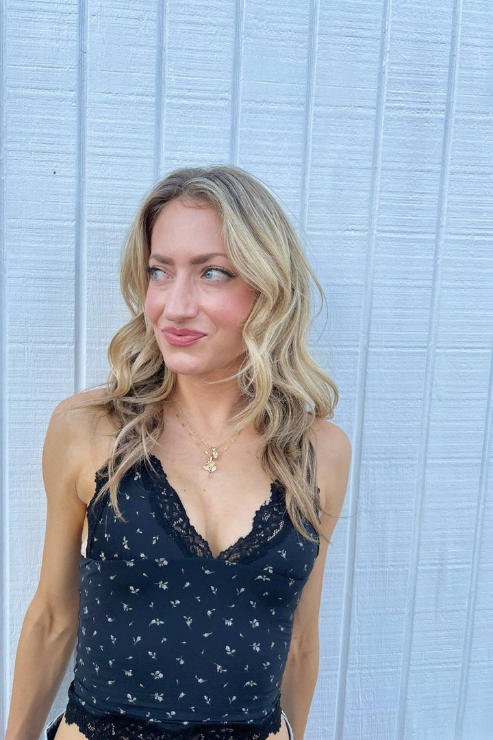 Lace Cami ~ Midnight Floral: Midnight Floral