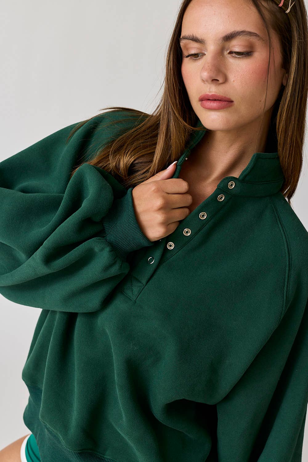 HUNTER GREEN PULLOVER