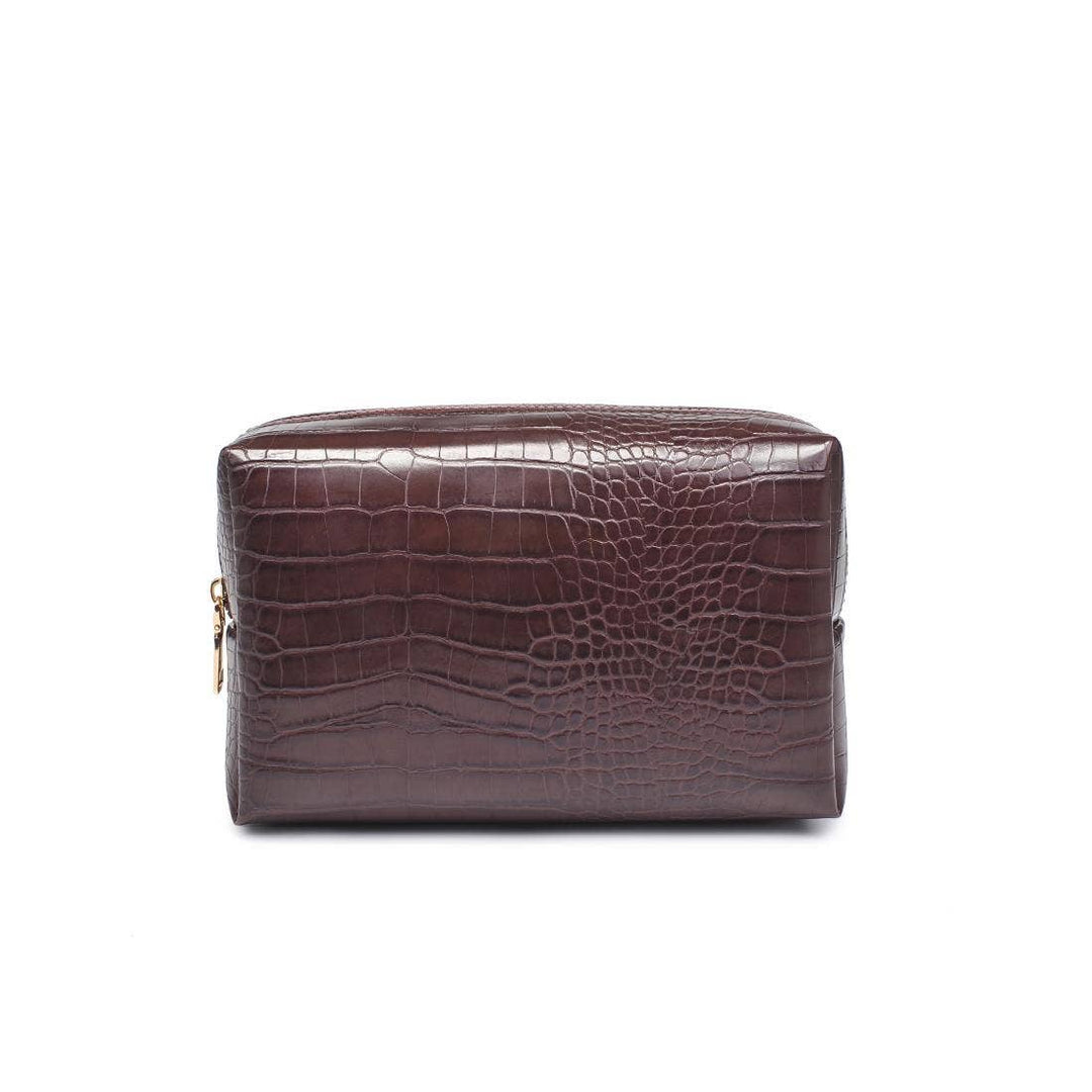 Croc Chic Cosmetic Pouch: Red