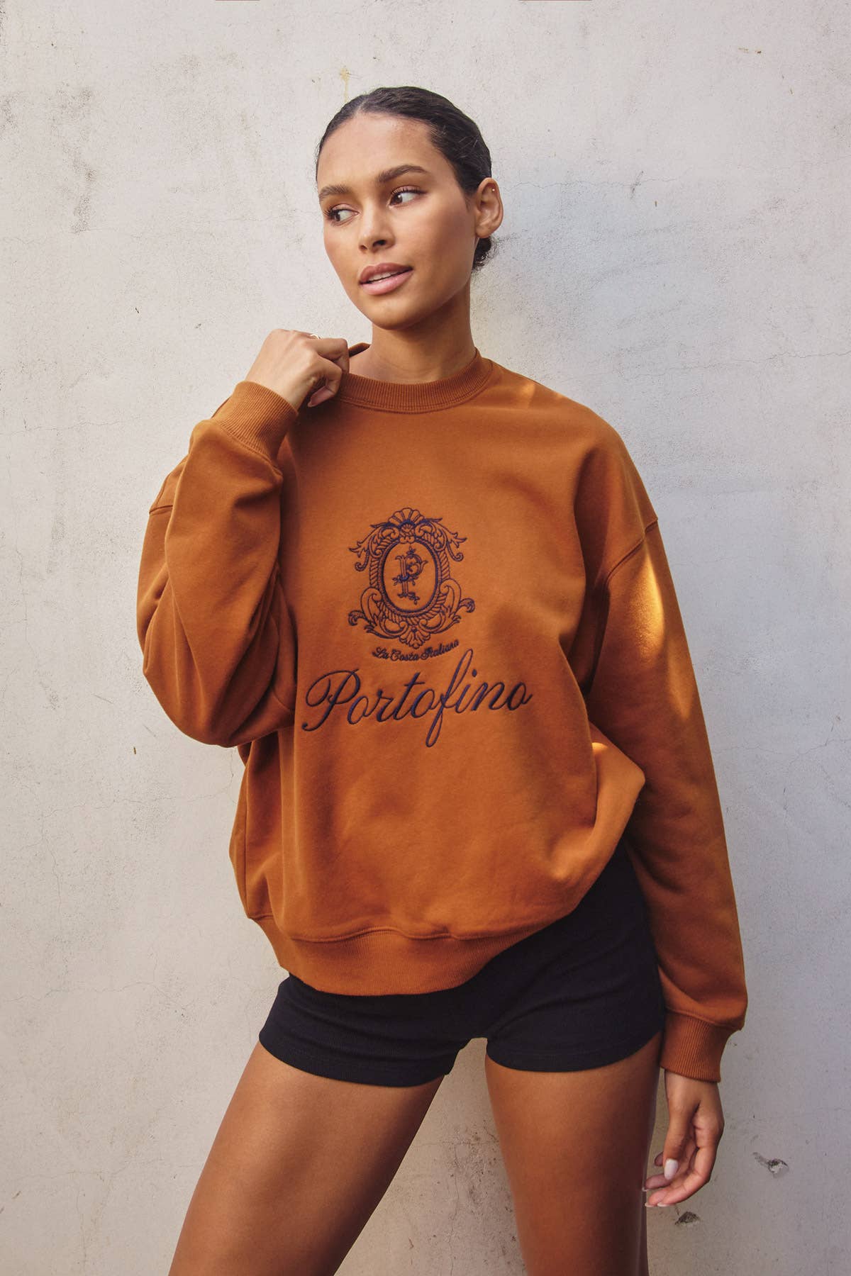 Portofino Italy Relaxed Sweatshirt: TOFFEE