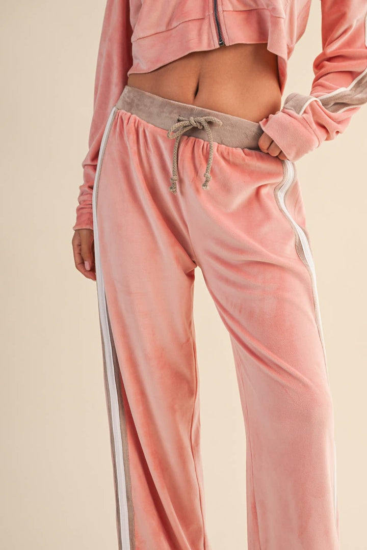 Velour Tracksuit Side Stripe - JACKET