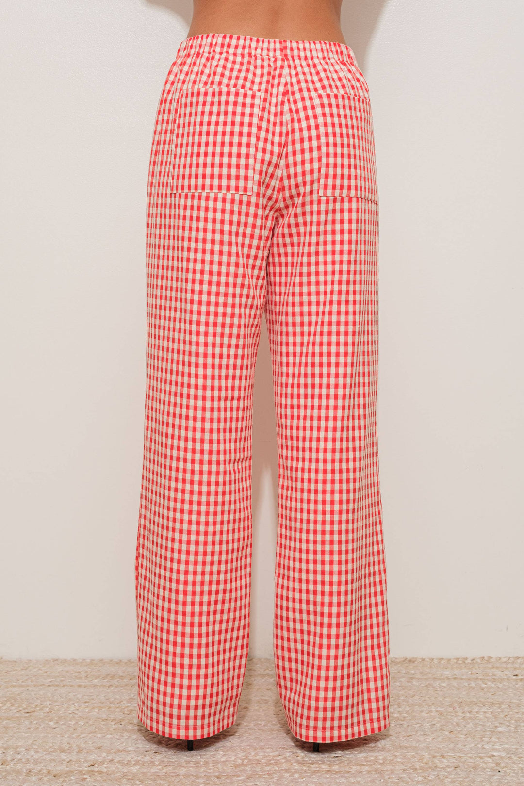 GINGHAM RELAXED PANTS