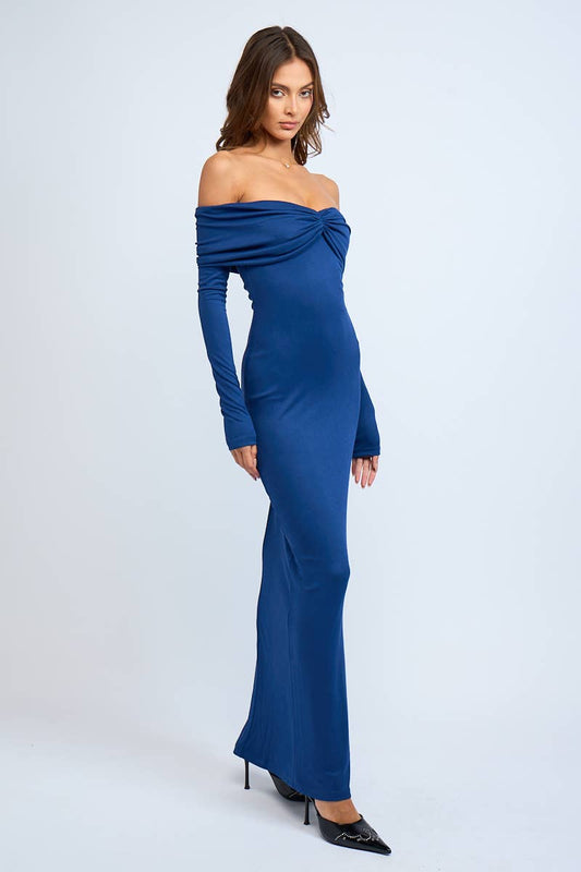 Navy Royal Maxi Dress