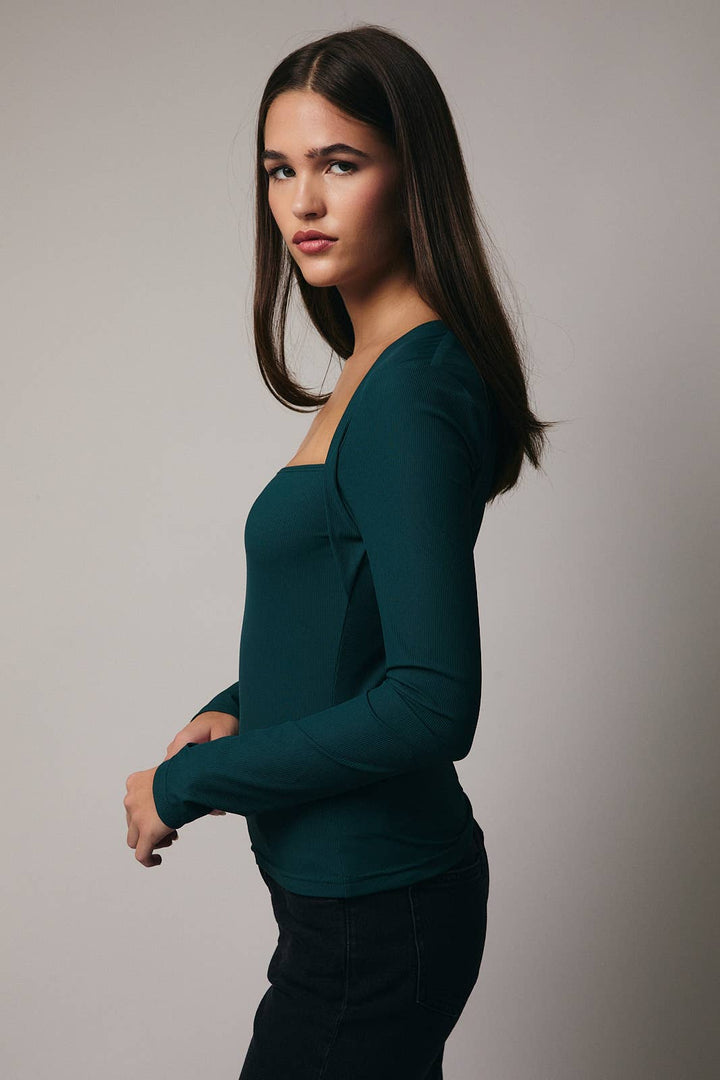 EVERGREEN LONG SLEEVE TOP