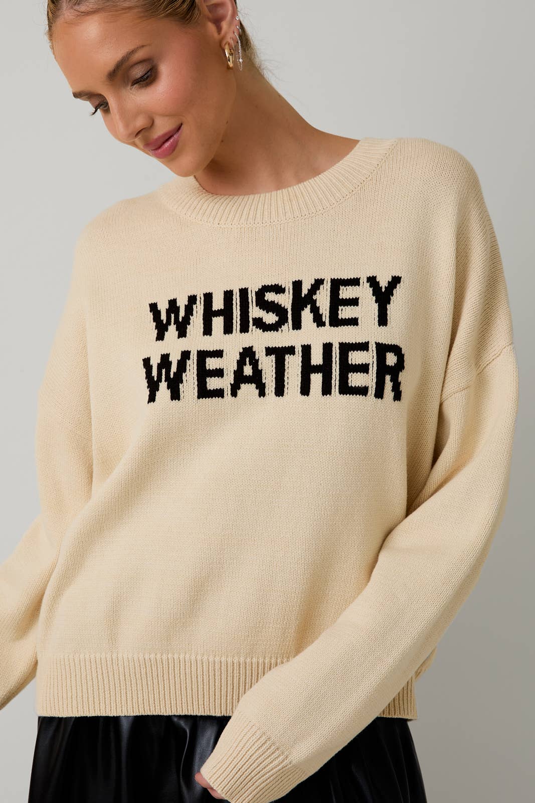 CREAM 'WHISKEY WEATHER' SWEATER