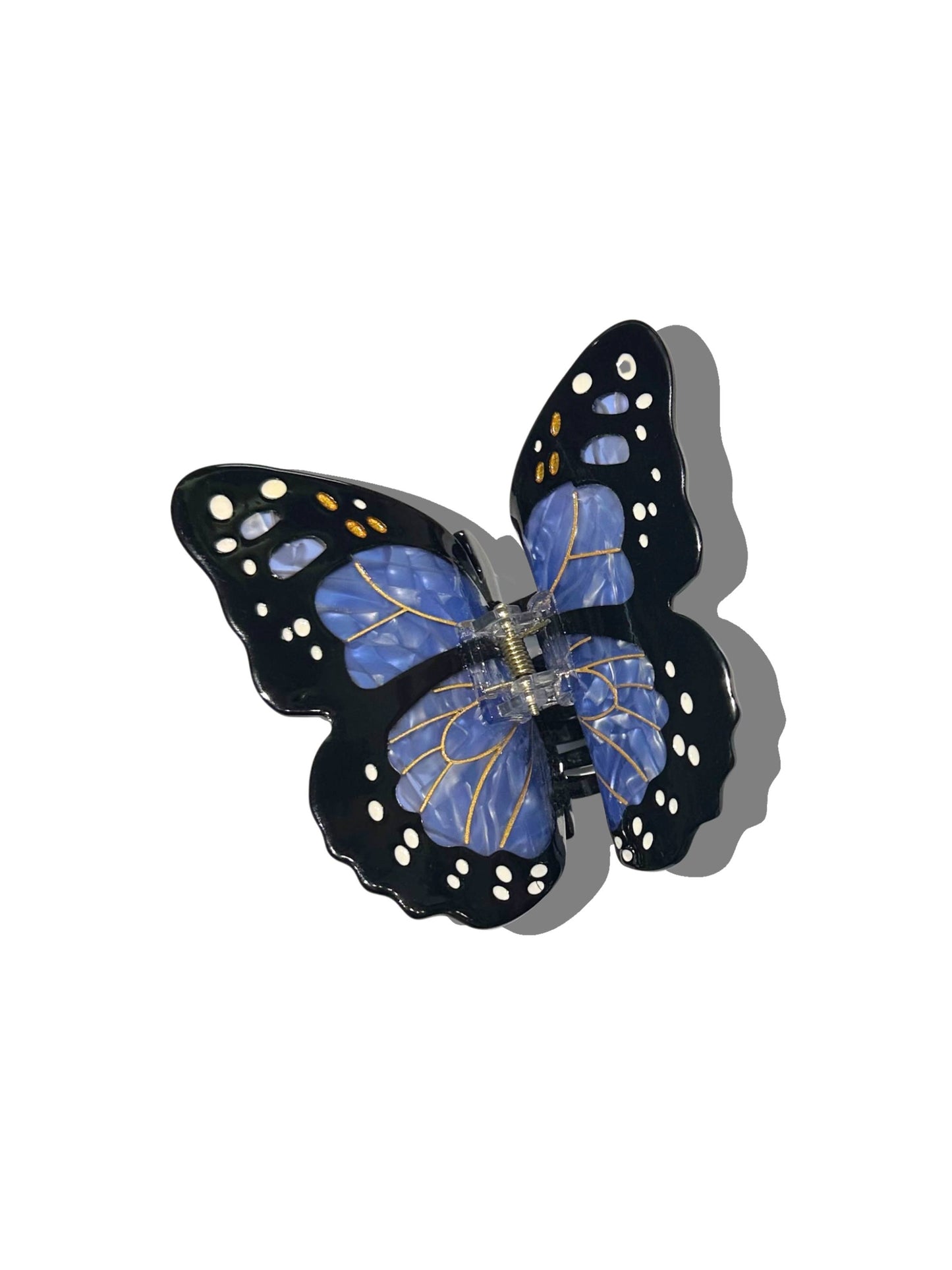 Solar Eclipse - Hand-painted Monarch Butterfly Claw Hair Clip | Eco-Friendly: Pale Blue