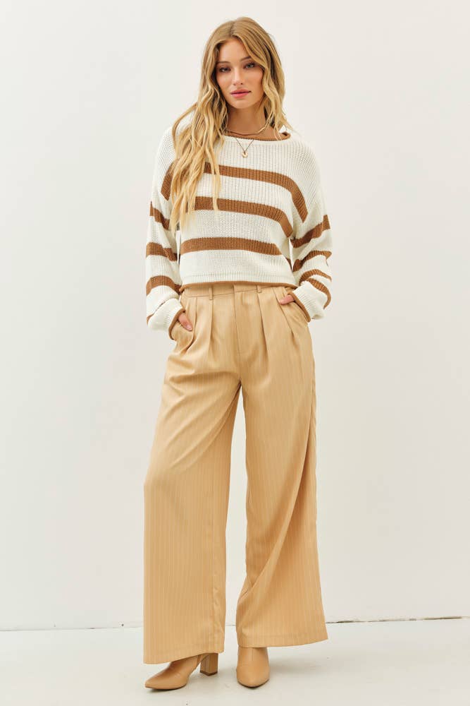 SUPER SOFT OVERSIZED STRIPE SWEATER