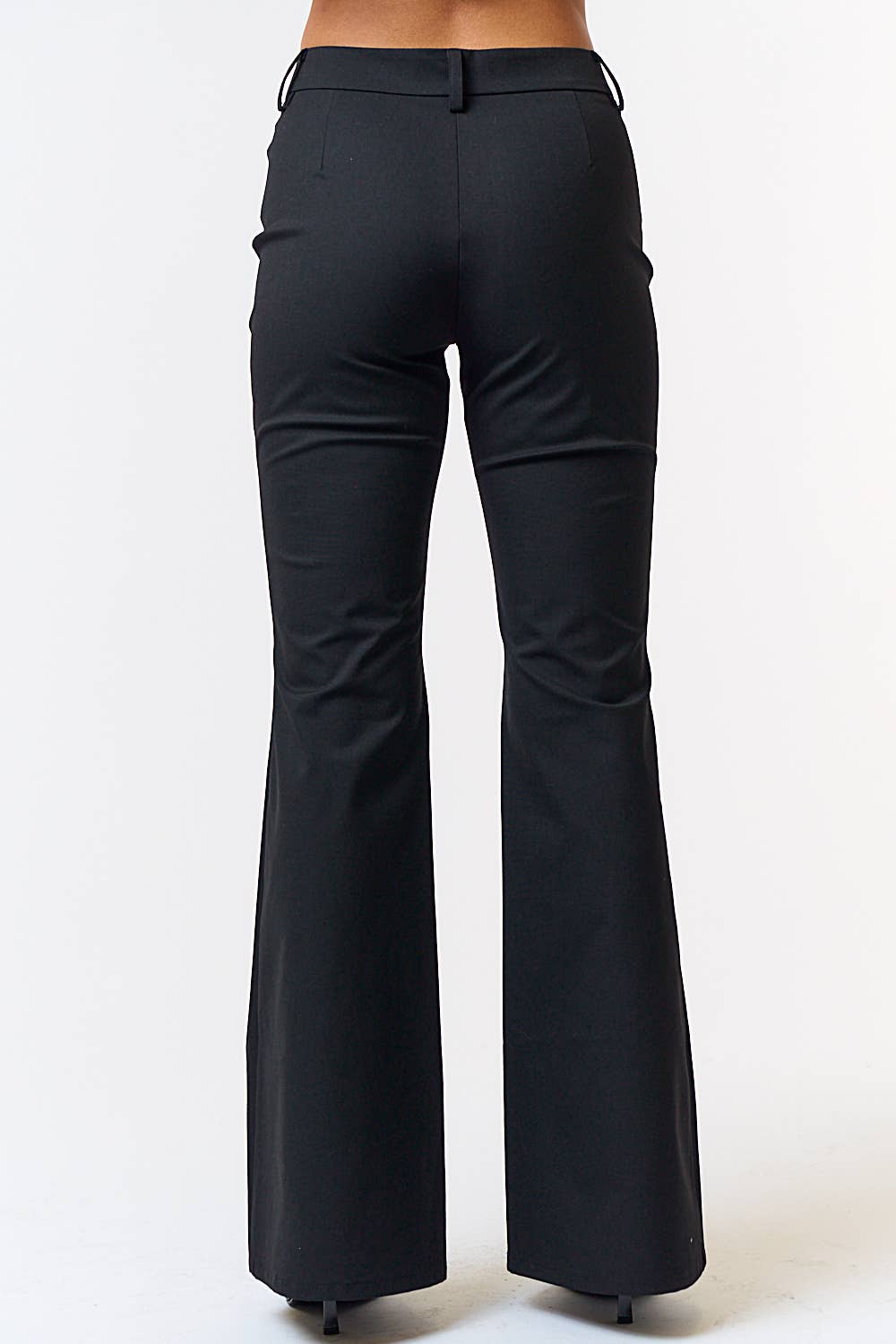 STRETCH FLARED TROUSERS