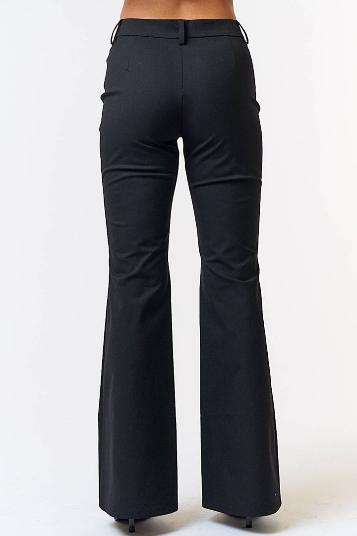 STRETCH FLARED TROUSERS