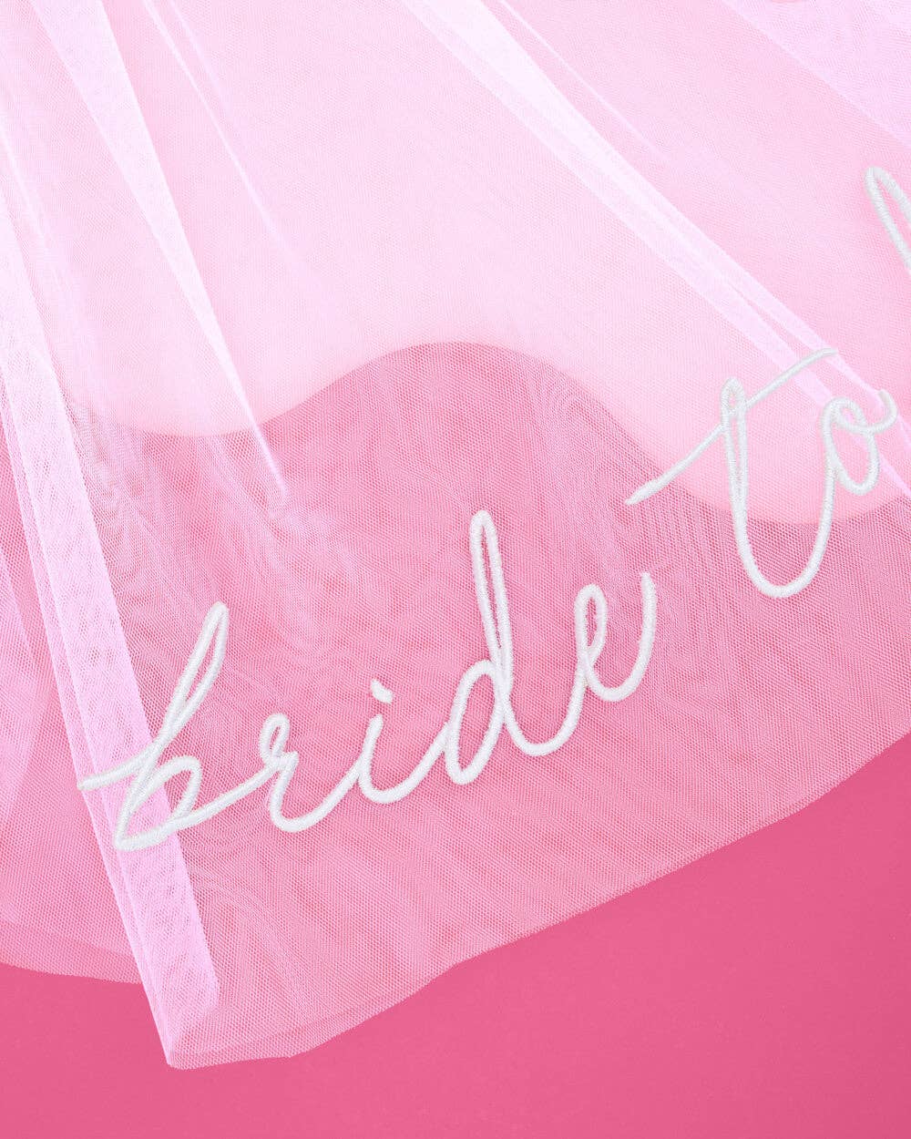 Bride To Be Embroidered Veil, Bachelorette Party