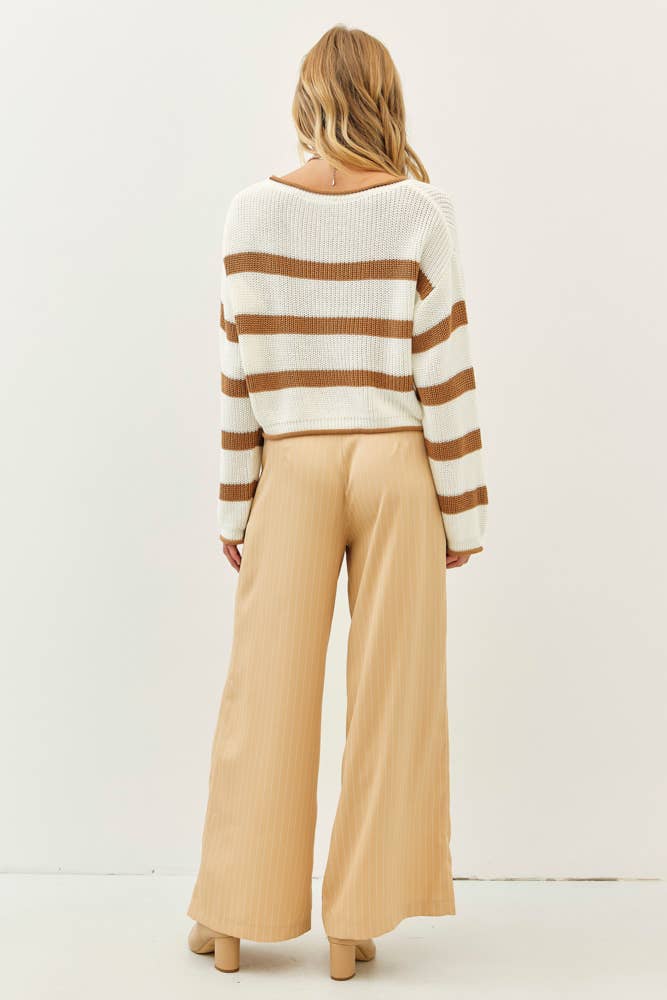 SUPER SOFT OVERSIZED STRIPE SWEATER