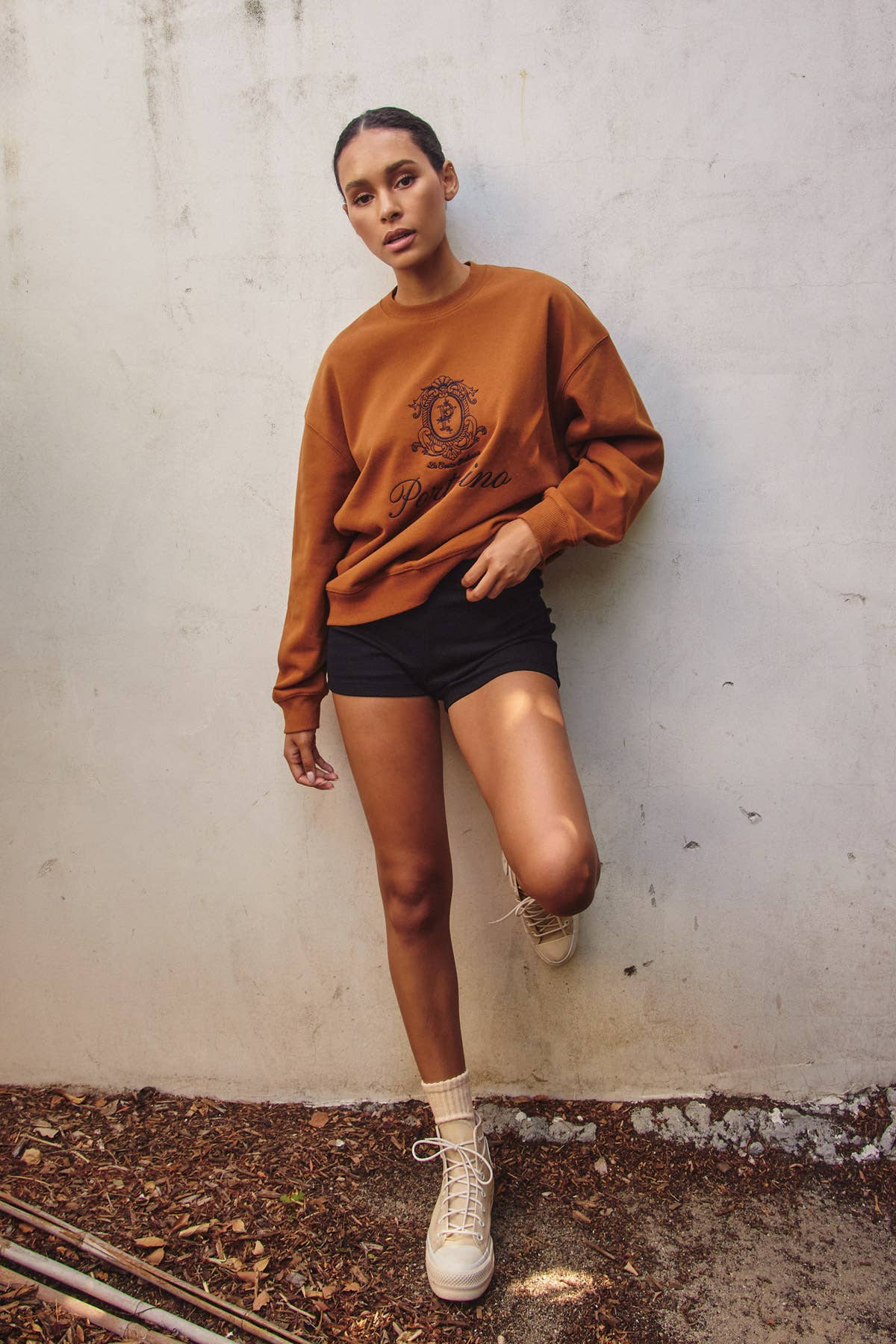 Portofino Italy Relaxed Sweatshirt: TOFFEE