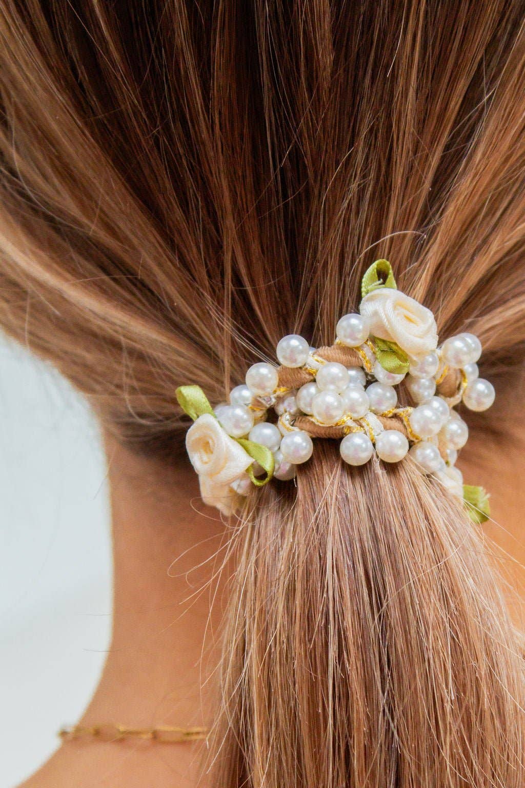 Shop ANDi - Petals & Pearls Ponytail: Cream