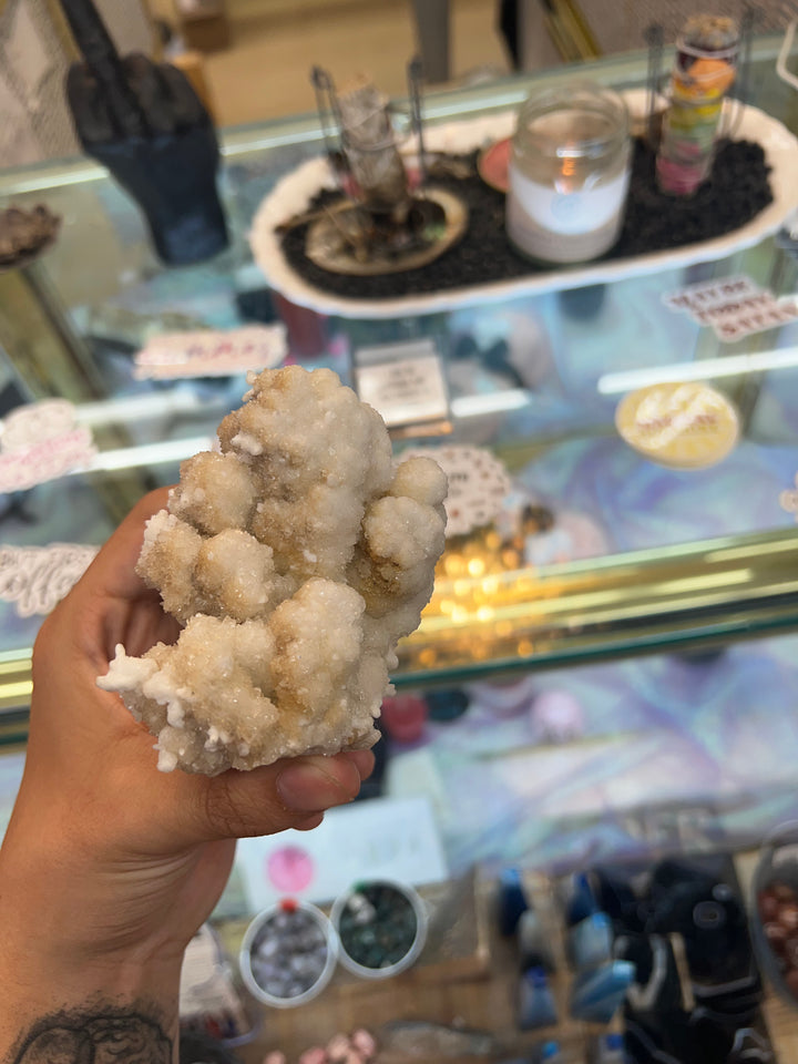 White Aragonite Cluster