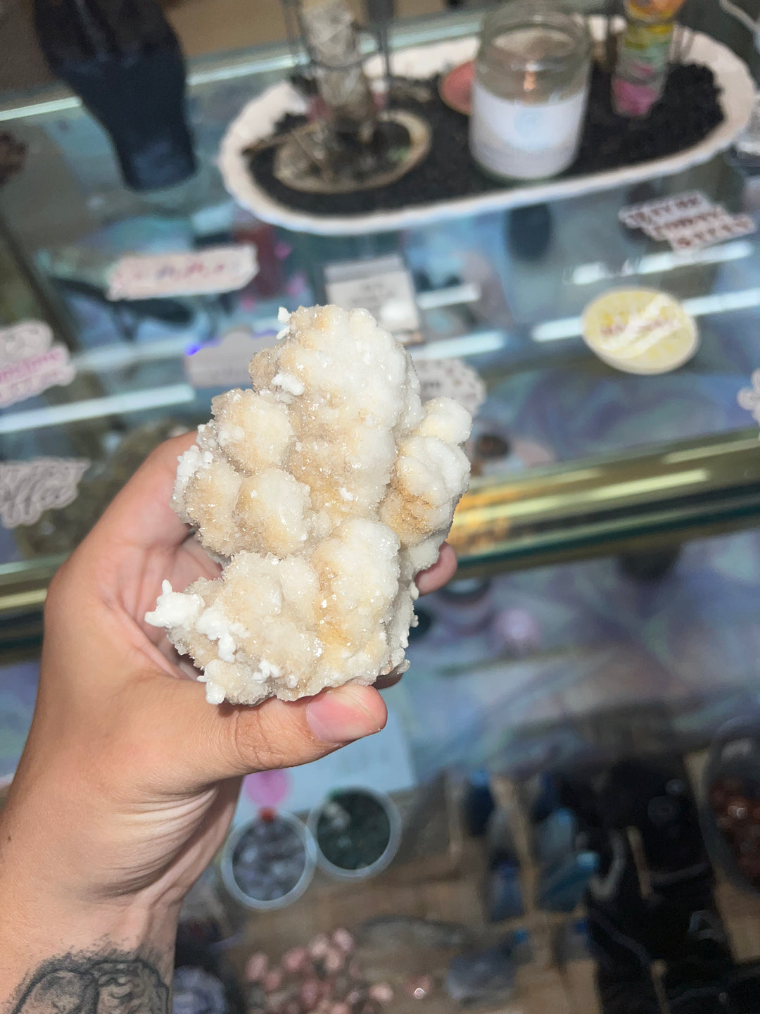 White Aragonite Cluster