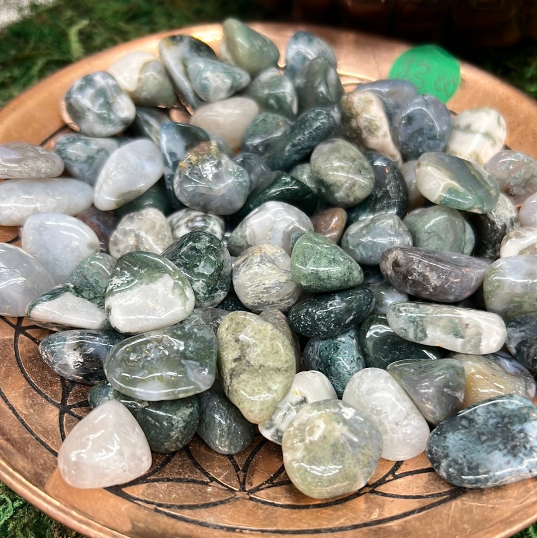 Moss Agate - Tumbled