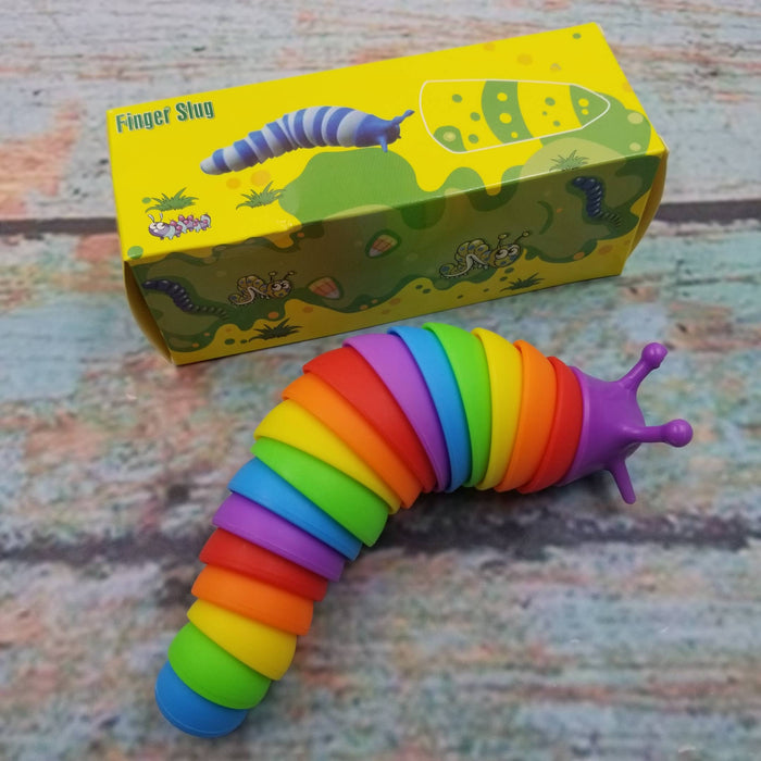 MIAS SHOP - Rainbow Sensory Fidget StressRelief Slug Toy