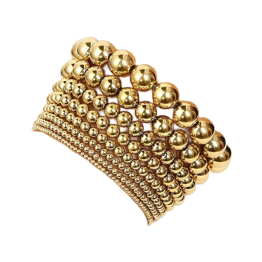 24k Gold Plated Bracelet Collection: 8mm