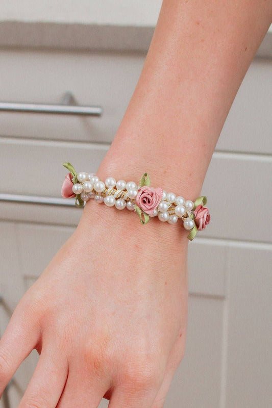 Shop ANDi - Petals & Pearls Ponytail: Pink