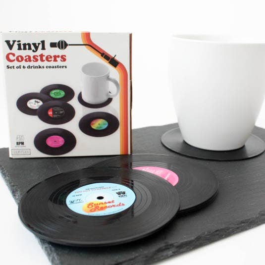 Gift Republic - Retro Vinyl Coasters